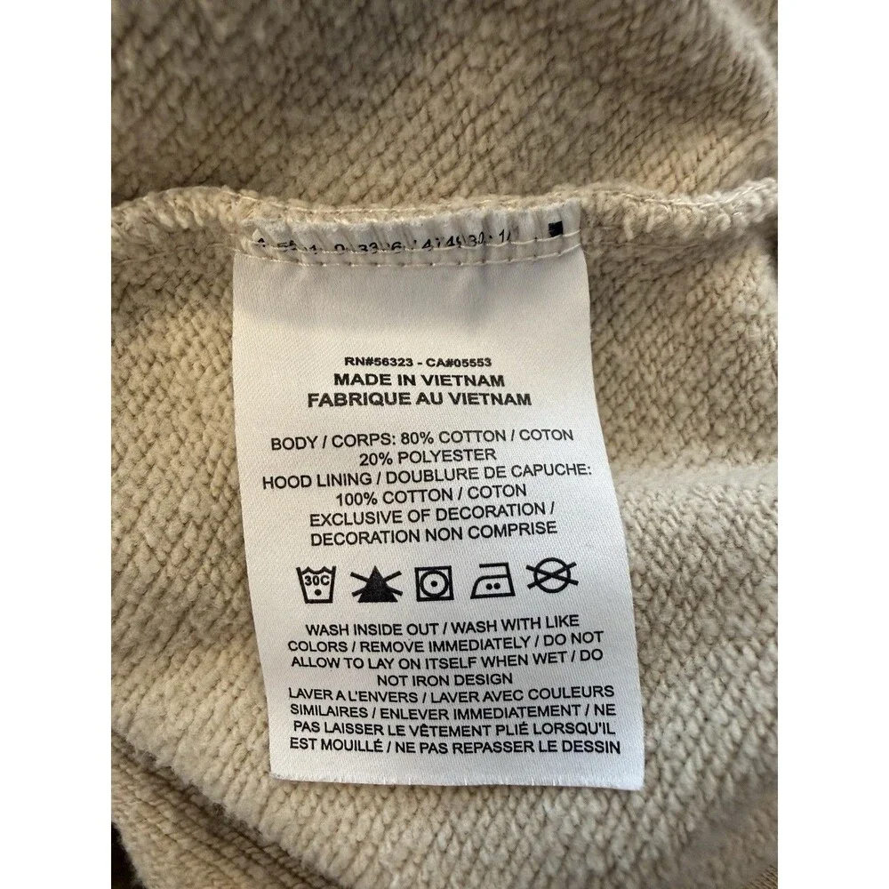 Nike Club Fleece Hoodie Men Sz XS Tan Pullover DR6173-206 Logo Minimalist Swoosh
